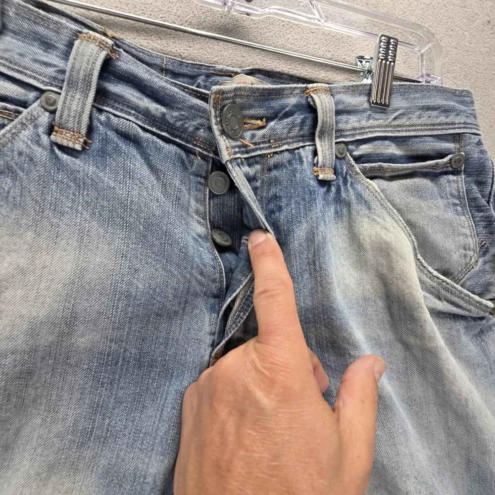 Vintage Levis Engineered Shorts Mens 34 Blue Cinch Back 10th Anniversary Twisted